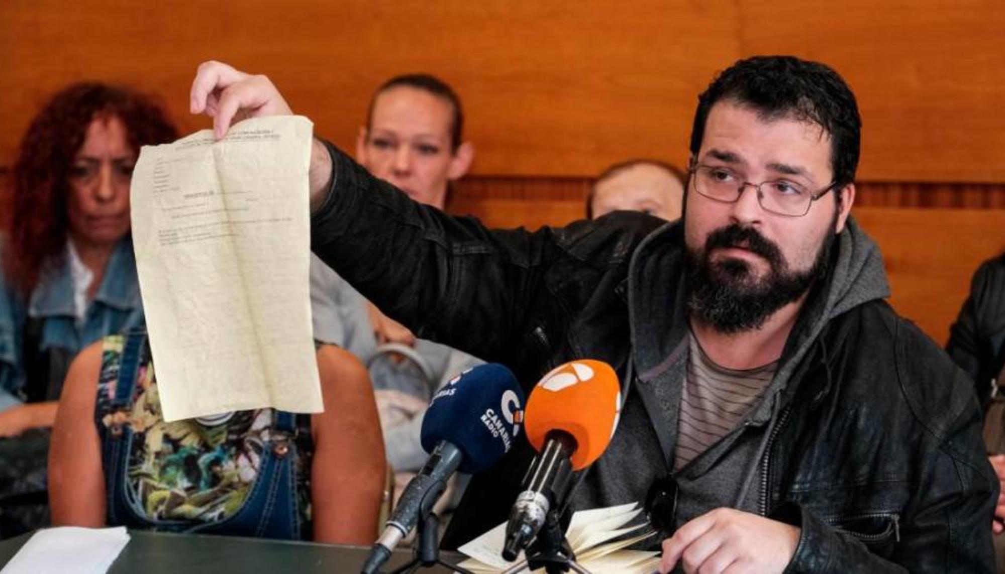 Ruymán Rodríguez, activista de la Federación Anarquista de Gran Canaria.